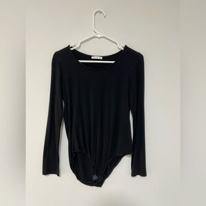 Doublju Classic Black Long Sleeve Bodysuit